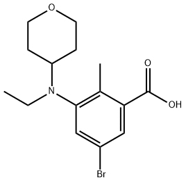 5-溴-3-(乙基(四氫-2H-吡喃-4-基)氨基)-2-甲基苯甲酸